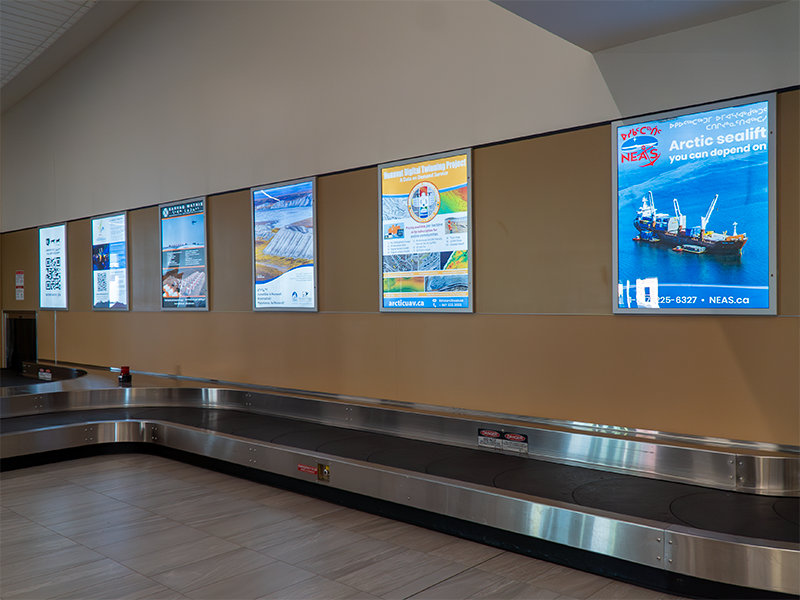 Advertising space at baggage carousel